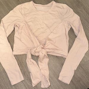 Pink Front Tie Lulu Top